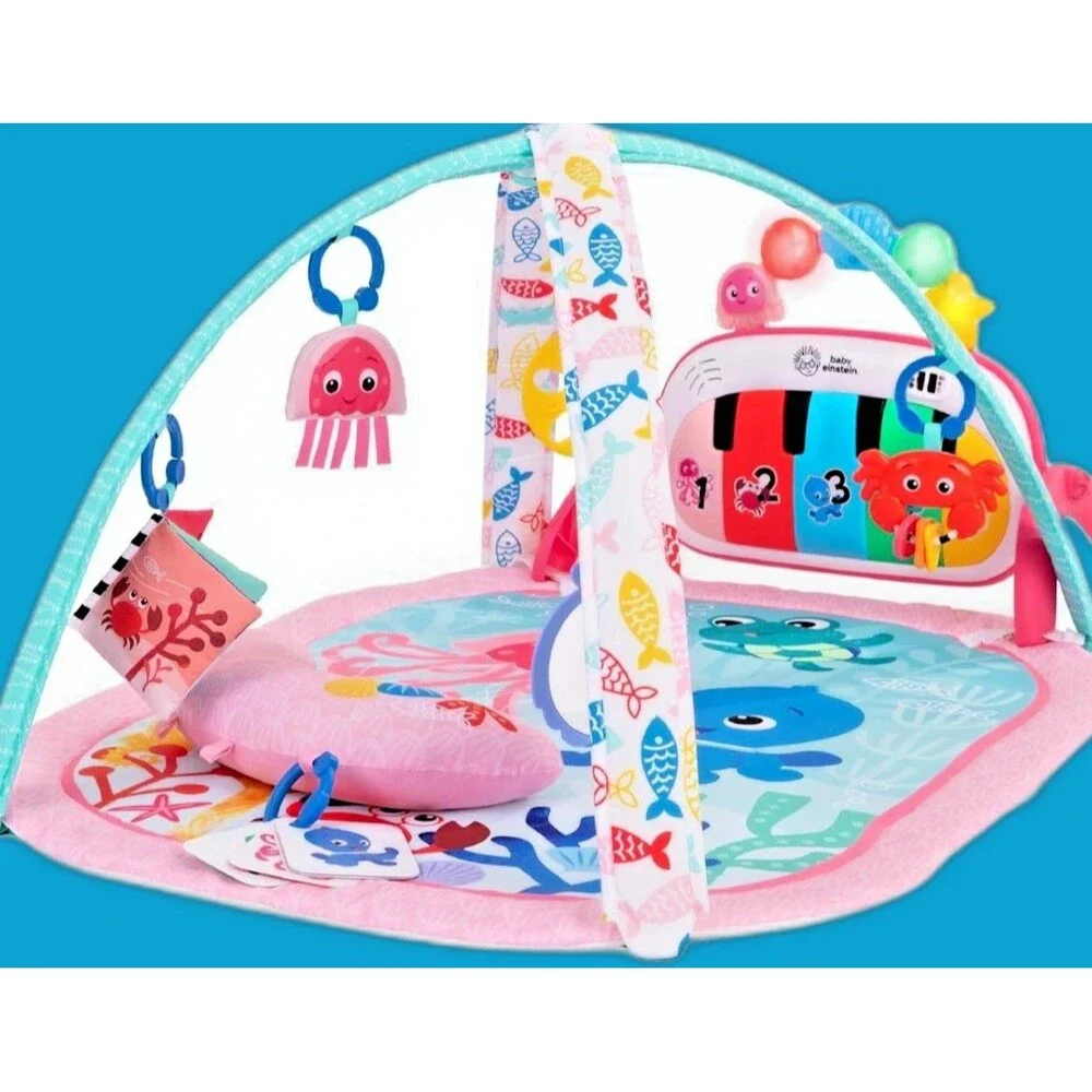 Baby Einstein 4-in-1 Kickin Tunes Jellyfish Jamboree Music Gym Pink NWT